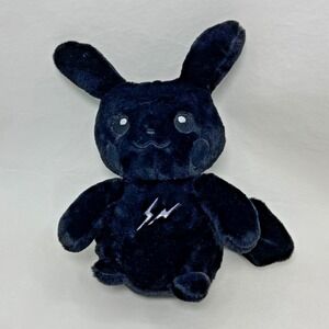 Pokemon Plush Black‎ Thunderbolt Stuffed Black Pikachu  9" No Tag